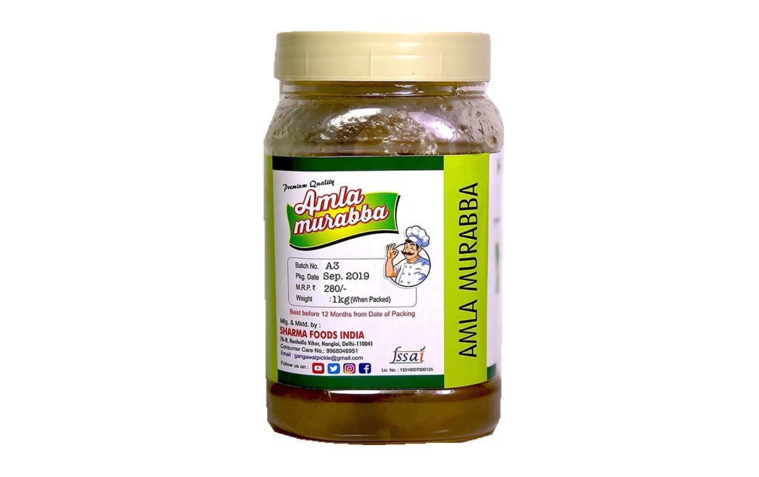 Gangawat Amla Murabba    Plastic Jar  1 kilogram